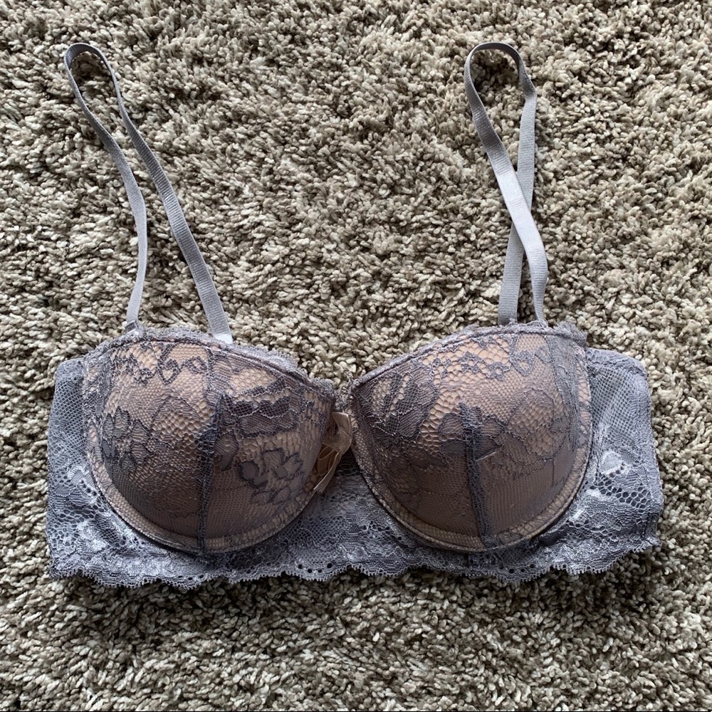 Lace Detailed Push-up Bra w/ Removable Straps